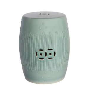 Reed Mist Porcelain Stool Blue - FUR2153BL