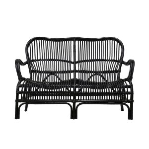 Seville Rattan Two Seater Black - FUR524BL