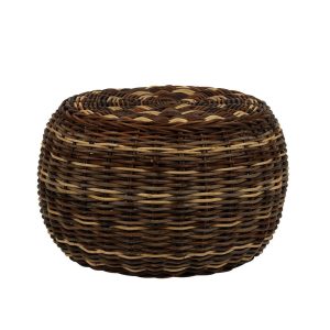 Seville Rattan Ottoman Table Dark Natural - FUR98