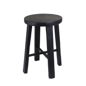 Bella Round Stool Standard Size Black - RHRA09BK