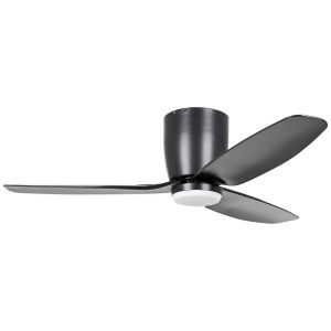 Seacliff 44" Dimmable 12W LED DC Ceiling Fan Matt Black / Tri-Colour - 20523602