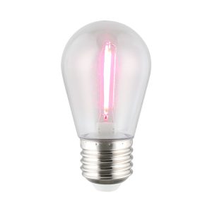 Shatterproof S14 12V LED 0.4W E27 Festoon Globe Red - 205405