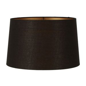 Linen Drum Shade XL 18" Black With Gold Lining - ELSZ1816105BLKGLDEU