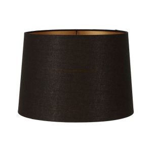 Linen Drum Shade XXXL 24" Black With Gold Lining - ELSZ242214BLKGLDEU