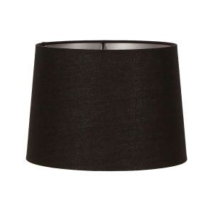 Linen Drum Shade XXXL 24" Black With Silver Lining - ELSZ242214BLKSILEU