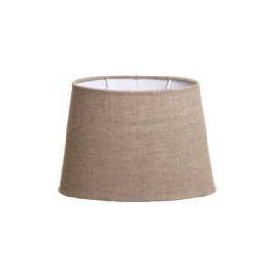 Linen Oval Shade XS 10" Dark Natural With B22 Fixture - ELSZOVAL10NL