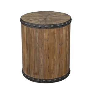 Denver Drum Side Table Natural - FUR1065NAT