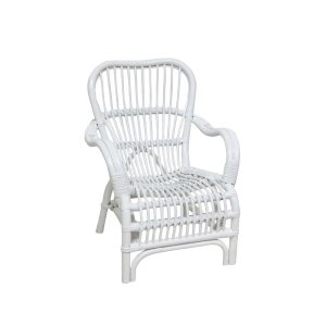 Bandung Mini Rattan Kids Chair White - FUR708