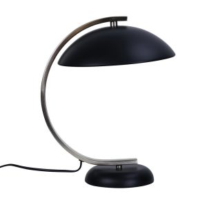 Deco 1 Light Desk Lamp Matt Black / Brushed Chrome - OL93941BC