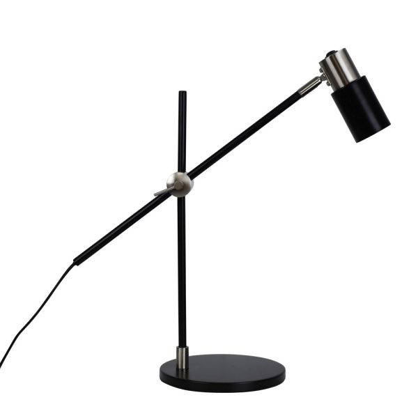 Charlie 1 Light Desk Lamp Brushed Chrome / Black - SL98533BC