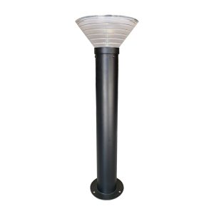 Bollard Dual Colour LED Light - Round Stainless Steel Black - SLDBL007/BLK