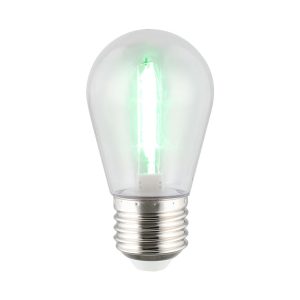 Shatterproof S14 12V LED 0.4W E27 Festoon Globe Green - 205407