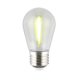 Shatterproof S14 12V LED 0.4W E27 Festoon Globe Yellow - 205408