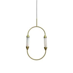 Oval Ring 1 Light 14W LED Pendant Gold / Warm White - 9986