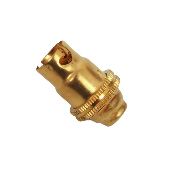 Lampholder SBC Brass Plain With 10mm Base Fixing - ACLH1012E