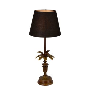 Dixon Table Lamp Brown With Ivory Black / Gold - ELHK2107