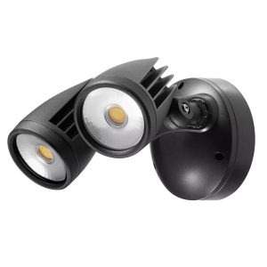 Fortress Pro 36W LED Double Exterior Security Light Matt Black / Tri-Colour - MLXFP3452M