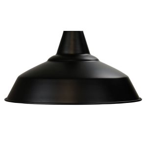 Warehouse 390mm Metal Shade Matt Black - OL2260/39BK