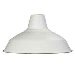 Warehouse 390mm Metal Shade Matt White - OL2260/39WH