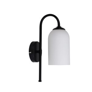 Arlington 1 Light Wall Light Black / White - SL63311BK