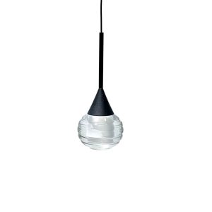 Toffee 1 Light LED Pendant Black / Warm White