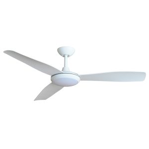 Viper 52" DC ABS Blade Ceiling Fan With Remote Control & 15W LED Light White Satin / Tri Colour - MVDC1333WSR