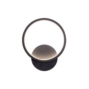 Modernist Ring 12W LED Wall Sconce Matt Black / Warm White - WL-001