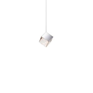 Cube 1 Light Pendant Silver