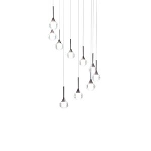 Toffee 10 Light LED Pendant Black / Warm White