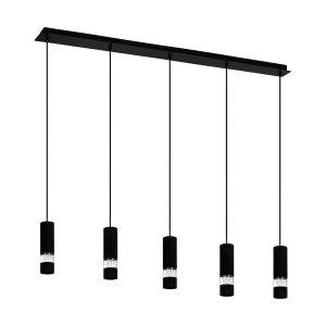 Bernabeta 5 Light 25W LED Pendant Black / Neutral White - 205308