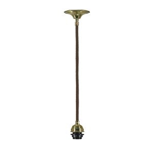 Aston Cloth Brown Cord Suspension Brass