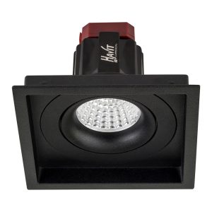 Lyra 6W Square Tilt Recessed Triac Dimmable LED Downlight Black / Quinto - HCP-81221006