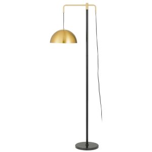 Marthos 1 Light Floor Lamp Black / Antique Gold - MARTHOS FL-BKAG