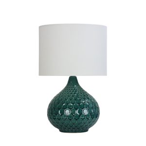 Ridley 1 Light Table Lamp Teal / Off White - OL94524