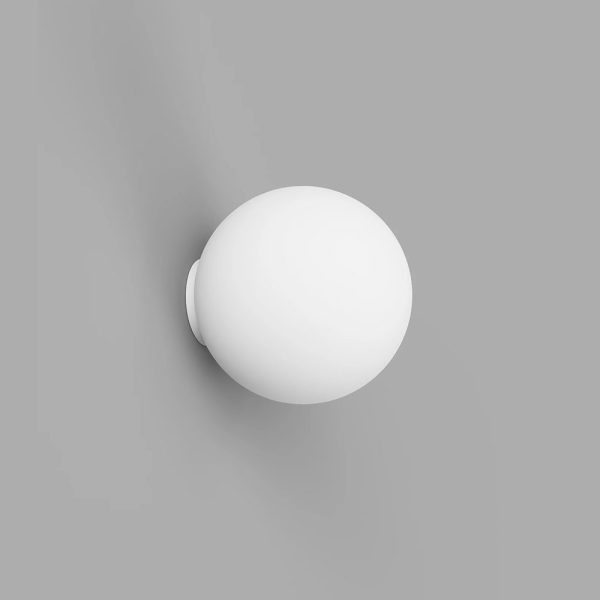 Orb Medium Mirror Wall Light White