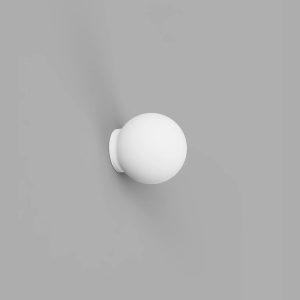 Orb Small Mirror Wall Light White