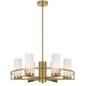 Eamon 6 Light Pendant Brass / Opal Matt - EAMON PE6-BRSOM