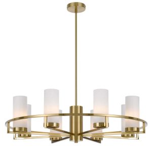 Eamon 8 Light Pendant Brass / Opal Matt - EAMON PE8-BRSOM