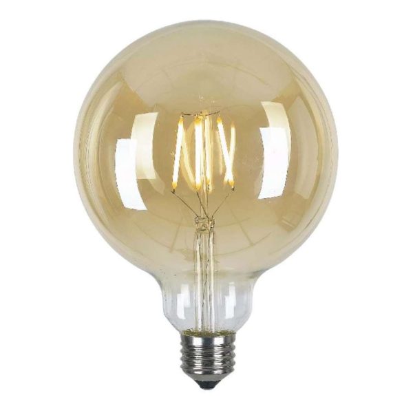 Deco G125 6W E27 Filament LED Globe Amber / Warm White - GL F.G125.6-AM83