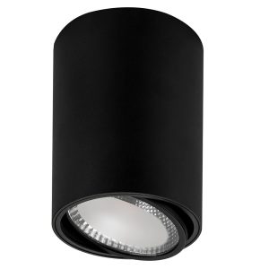 Nella 18W Round Tilt Surface Mounted Dali Dimmable LED Downlight Black / Tri-Colour - HCP-8021804