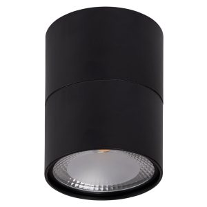 Nella 12W Round Fixed Surface Mounted Dali Dimmable LED Downlight With Extension Black / Tri-Colour - HCP-8921214