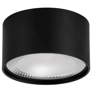 Nella 18W Round Fixed Surface Mounted Dali Dimmable LED Downlight Black / Tri-Colour - HCP-8921804