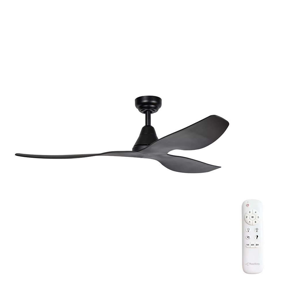 Simplicity 52" DC Ceiling Fan Black -  SIM52BK