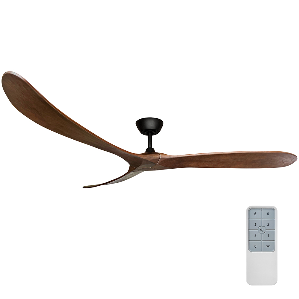 Timbr 72" DC Ceiling Fan Black / Walnut -  TIM72BKWA