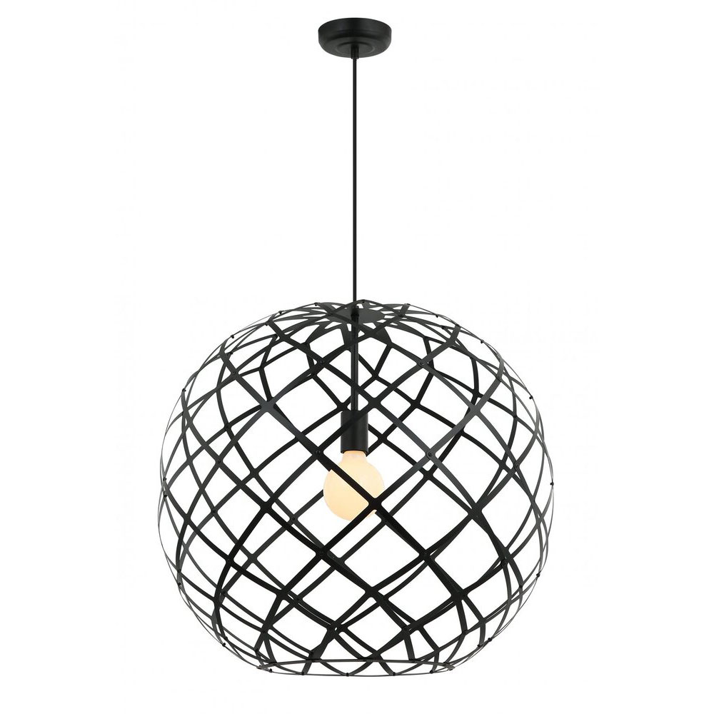 Sansiro 1 Light Pendant Extra Large Black - SANSIRO-D600 BLK