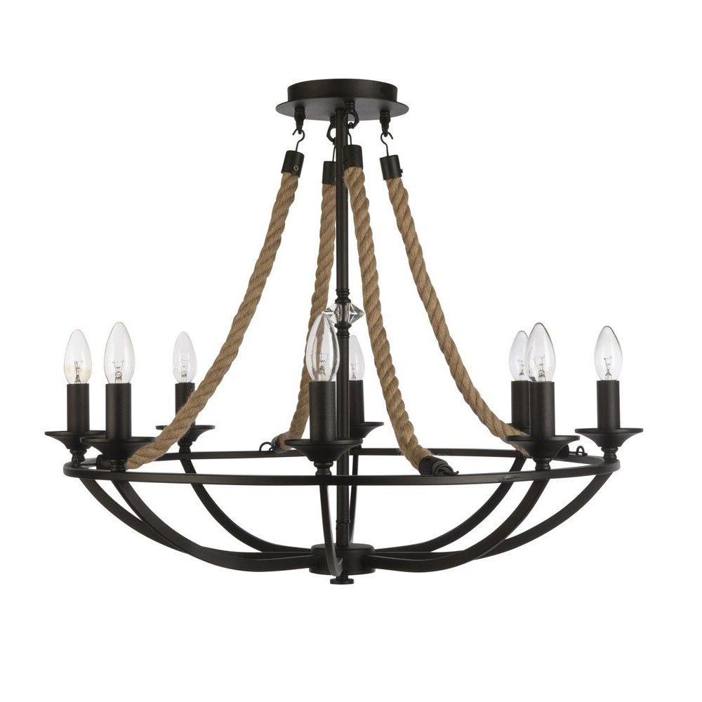 Wynery 8 Light Pendant Black - WYNERY-8