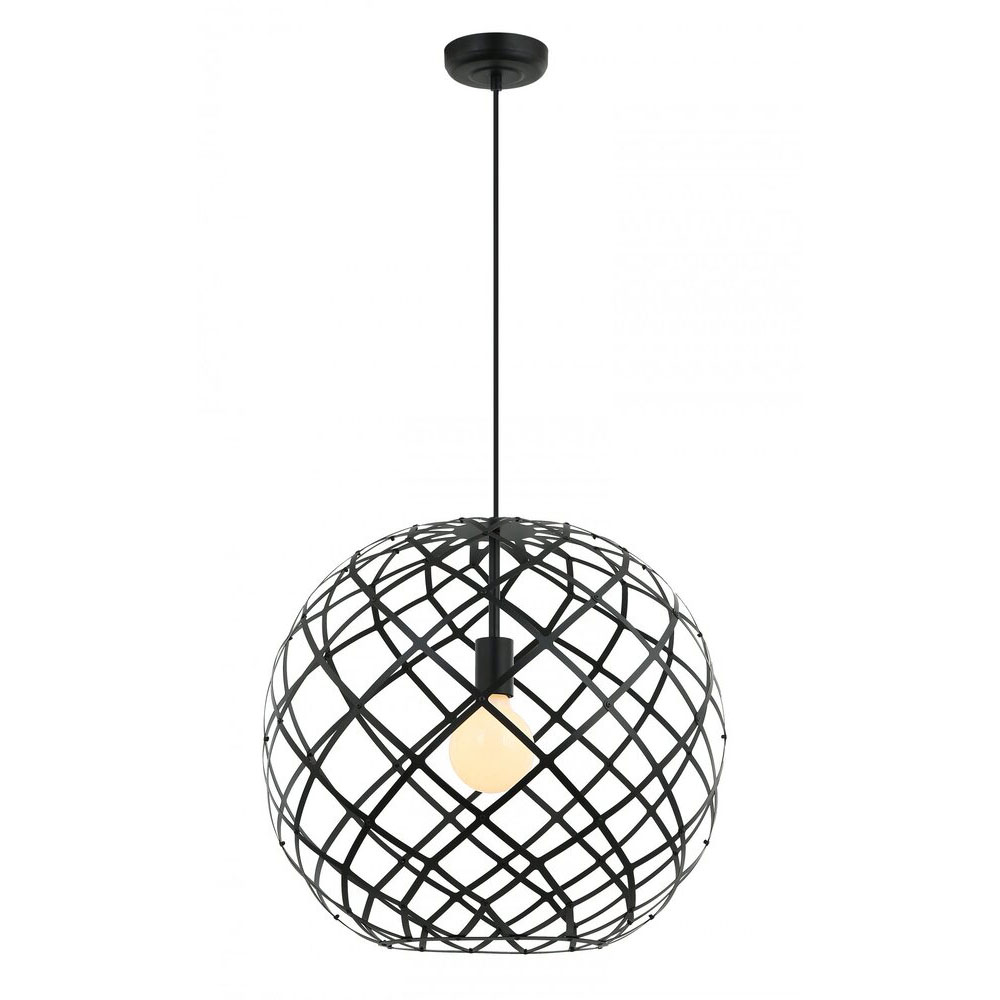 Sansiro 1 Light Pendant Large Black - SANSIRO-D500 BLK