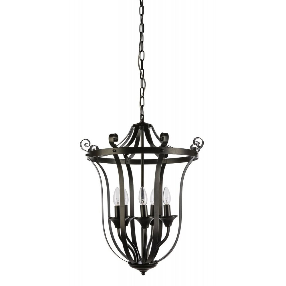 Balmore 5 Light Pendant Black - BALMORE-5 BLK