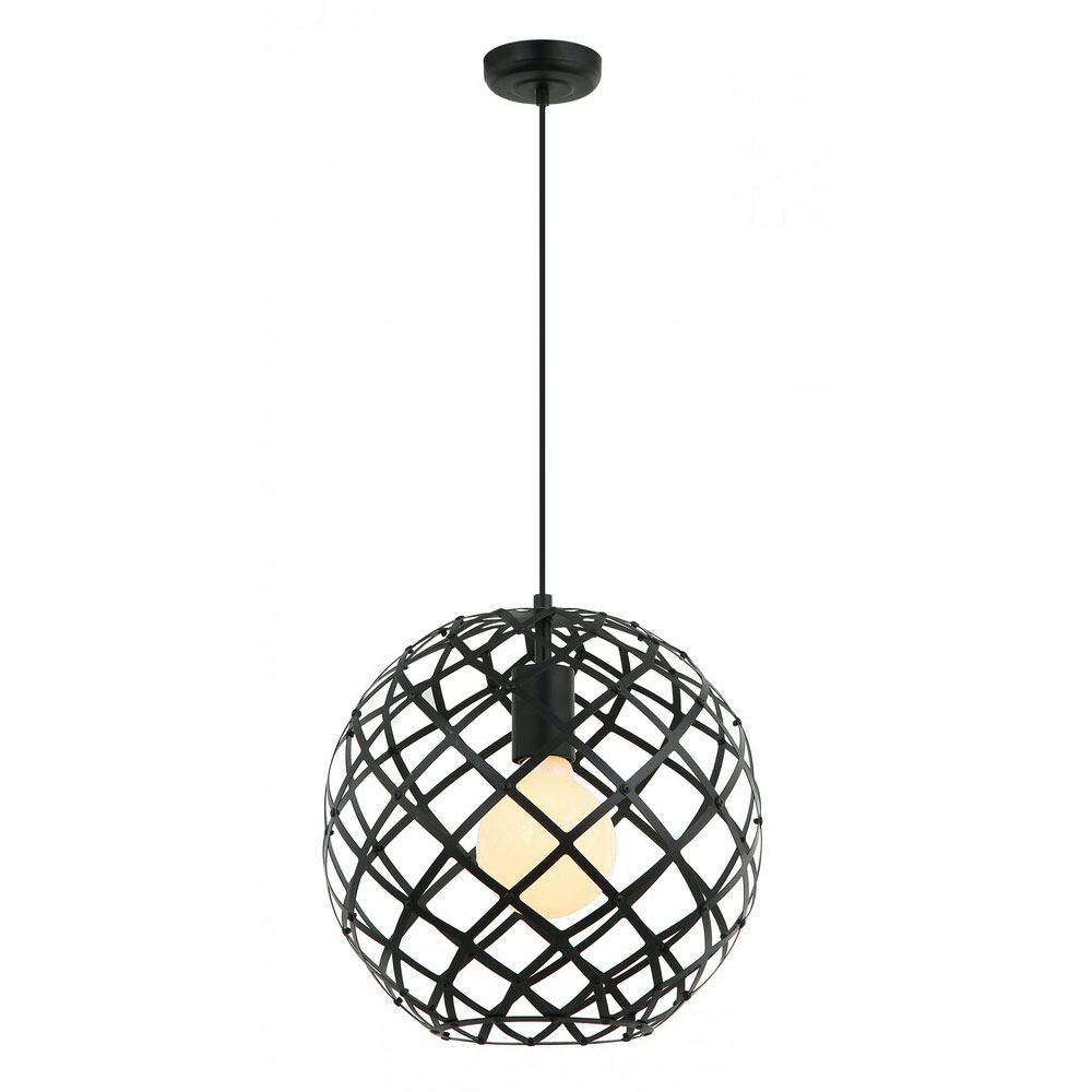 Sansiro 1 Light Pendant Small Black - SANSIRO-D300 BLK