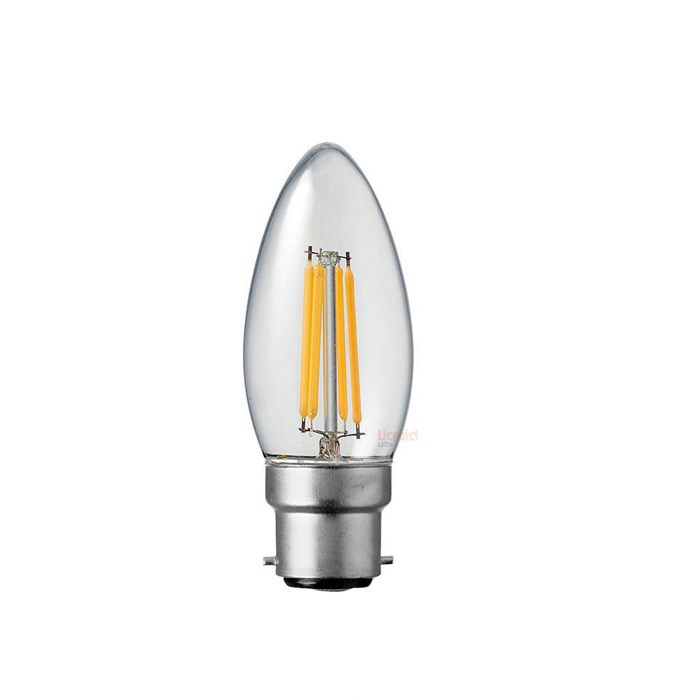 Filament Clear Candle LED 4W B22 Dimmable / Warm White - F422-C35-C-30K